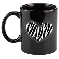 Heart Zebra Print For Zebra Lover 11oz C Handle Ceramic Mug