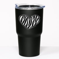 Heart Zebra Print For Zebra Lover Tumbler