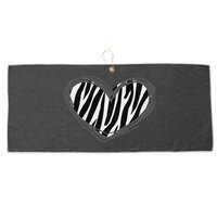 Heart Zebra Print For Zebra Lover Large Microfiber Waffle Golf Towel