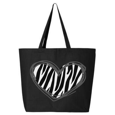 Heart Zebra Print For Zebra Lover 25L Jumbo Tote