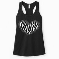 Heart Zebra Print For Zebra Lover Womens Tank Top
