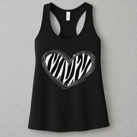 Heart Zebra Print For Zebra Lover Womens Tank Top