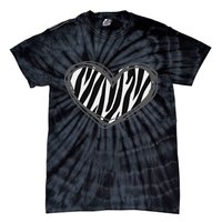 Heart Zebra Print For Zebra Lover Tie-Dye T-Shirt