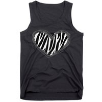 Heart Zebra Print For Zebra Lover Tank Top