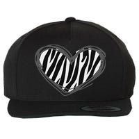 Heart Zebra Print For Zebra Lover Wool Snapback Cap