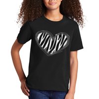 Heart Zebra Print For Zebra Lover Kids T-Shirt