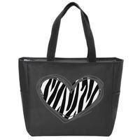 Heart Zebra Print For Zebra Lover Zip Tote Bag