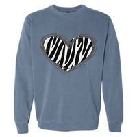 Heart Zebra Print For Zebra Lover Garment-Dyed Sweatshirt