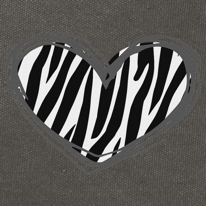 Heart Zebra Print For Zebra Lover Cotton Canvas Backpack