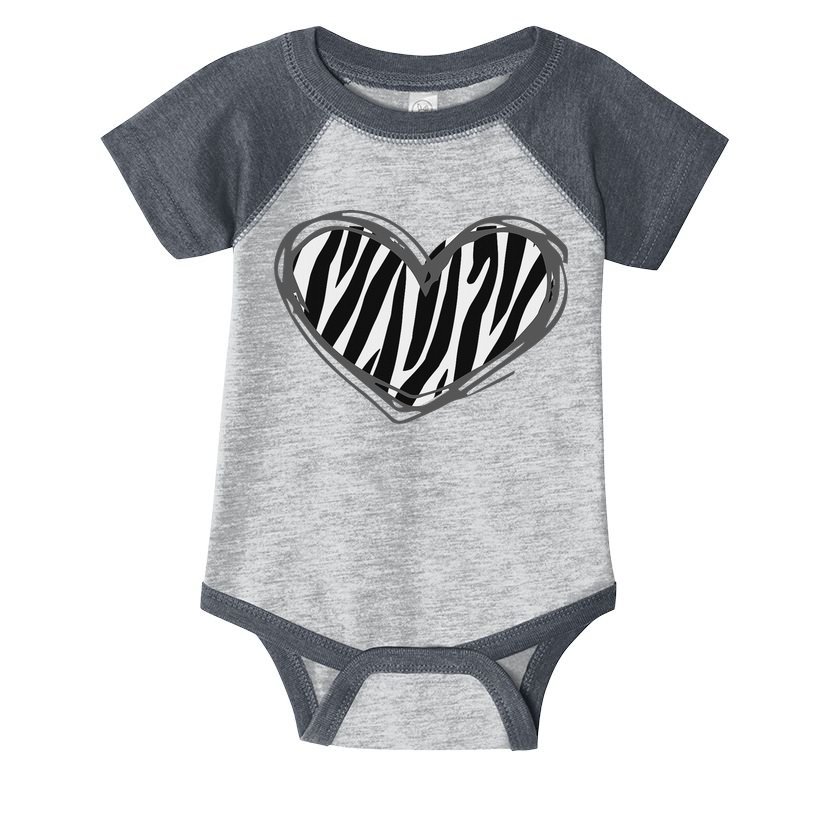 Heart Zebra Print For Zebra Lover Infant Baby Jersey Bodysuit