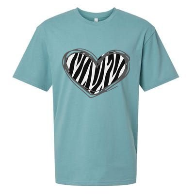 Heart Zebra Print For Zebra Lover Sueded Cloud Jersey T-Shirt