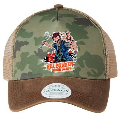 Halloween Zombie Party Pumpkin Patch Zombies Funny Legacy Tie Dye Trucker Hat