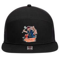 Halloween Zombie Party Pumpkin Patch Zombies Funny 7 Panel Mesh Trucker Snapback Hat