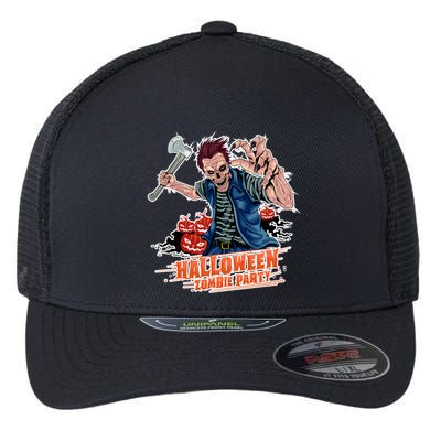 Halloween Zombie Party Pumpkin Patch Zombies Funny Flexfit Unipanel Trucker Cap