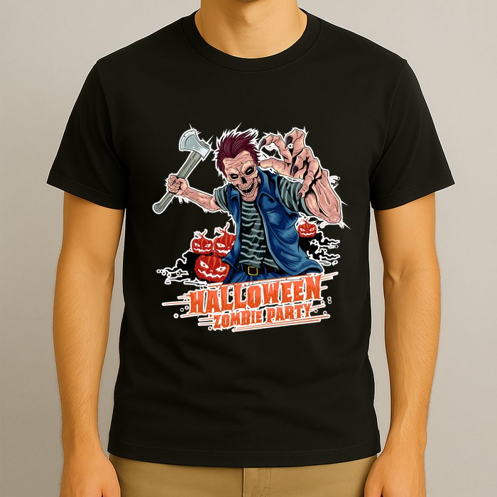Halloween Zombie Party Pumpkin Patch Zombies Funny T-Shirt