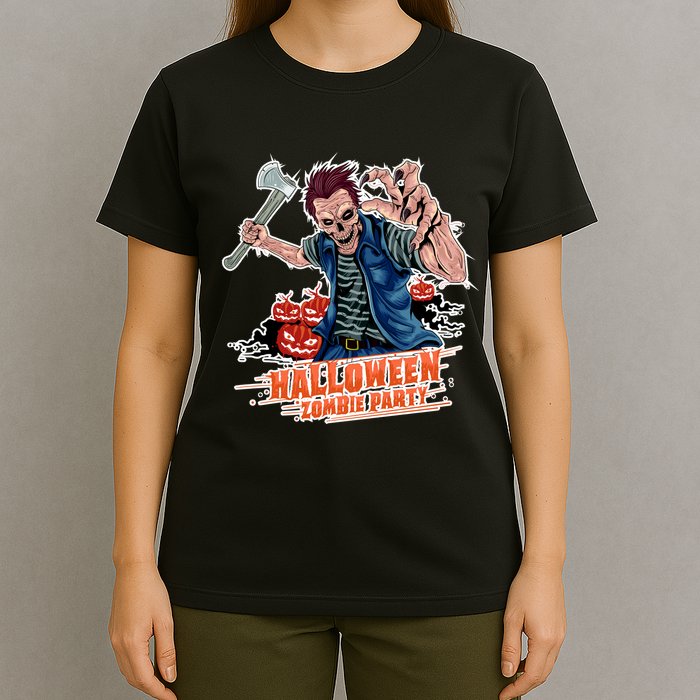 Halloween Zombie Party Pumpkin Patch Zombies Funny T-Shirt