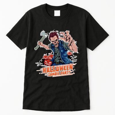 Halloween Zombie Party Pumpkin Patch Zombies Funny Tall T-Shirt