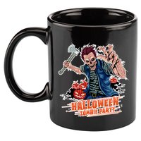 Halloween Zombie Party Pumpkin Patch Zombies Funny 11oz C Handle Ceramic Mug