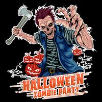 Halloween Zombie Party Pumpkin Patch Zombies Funny 16 in Basic Backpack