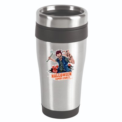 Halloween Zombie Party Pumpkin Patch Zombies Funny 16oz Travel Tumbler