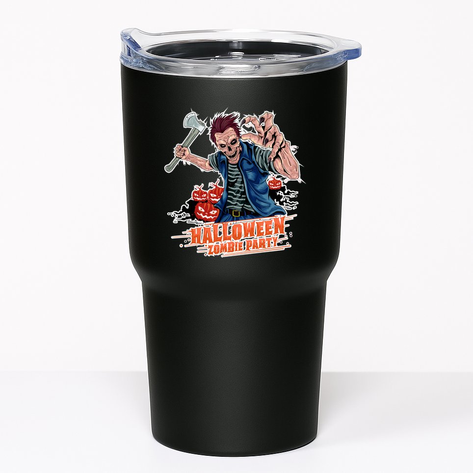 Halloween Zombie Party Pumpkin Patch Zombies Funny Tumbler