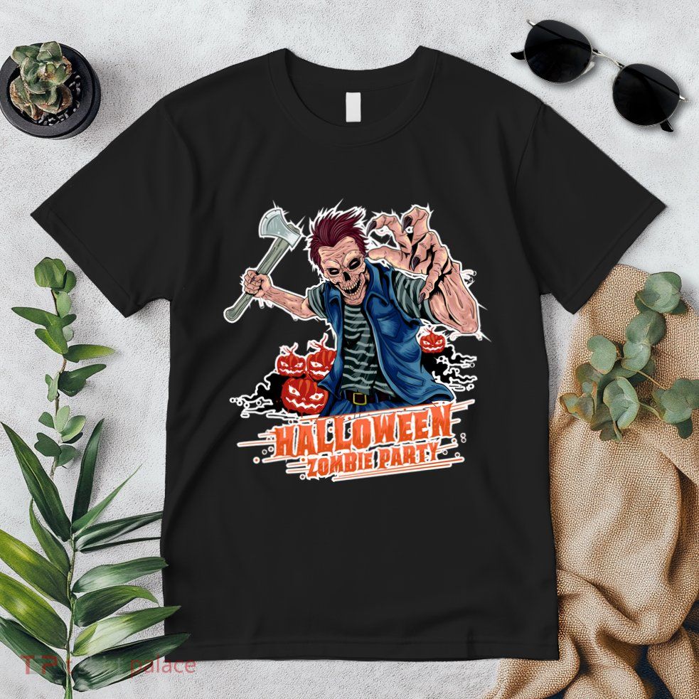Halloween Zombie Party Pumpkin Patch Zombies Funny Premium T-Shirt