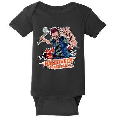 Halloween Zombie Party Pumpkin Patch Zombies Funny Baby Bodysuit