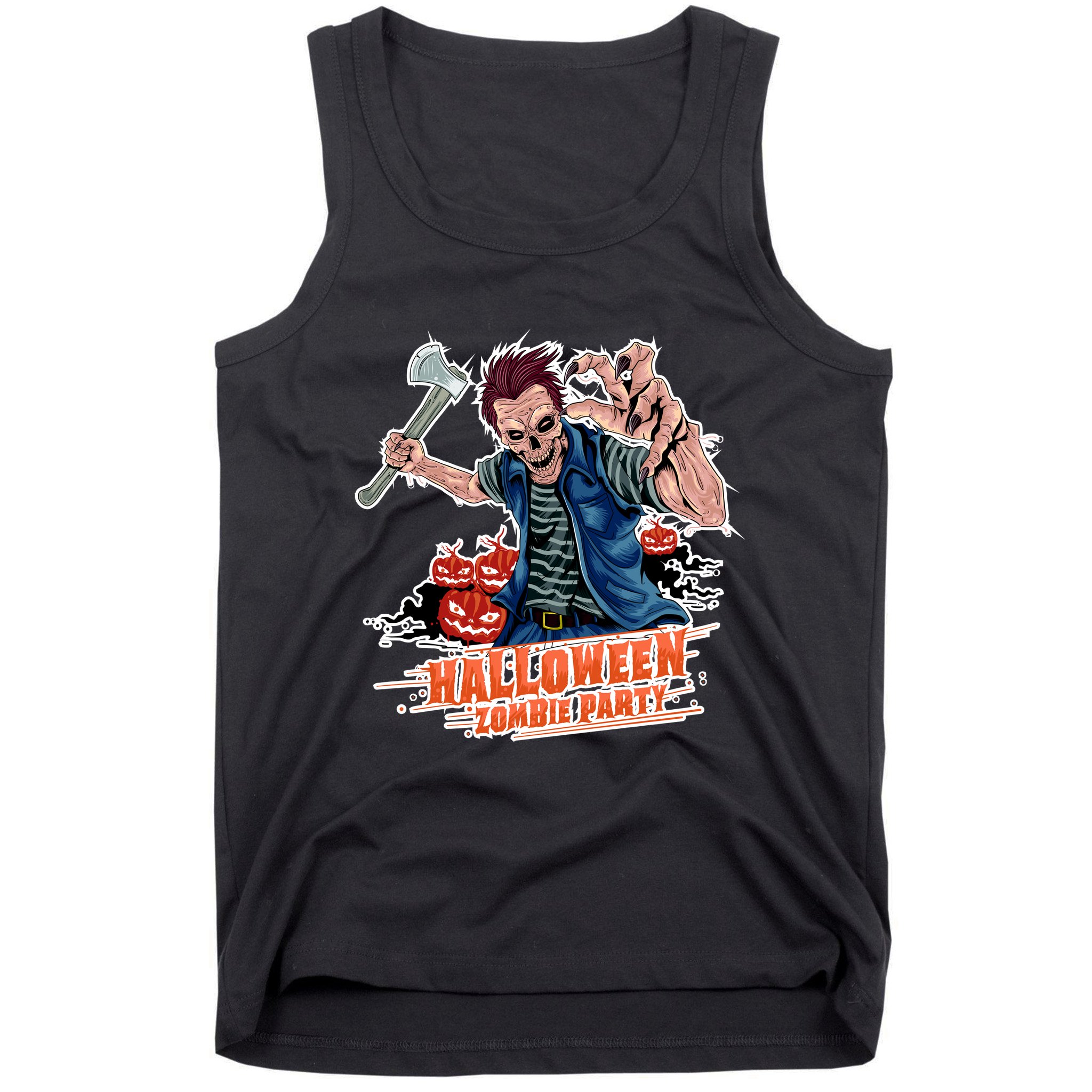 Halloween Zombie Party Pumpkin Patch Zombies Funny Tank Top