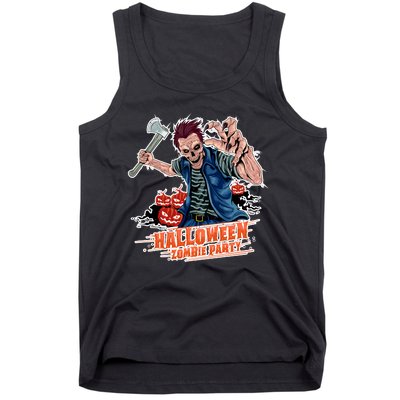 Halloween Zombie Party Pumpkin Patch Zombies Funny Tank Top