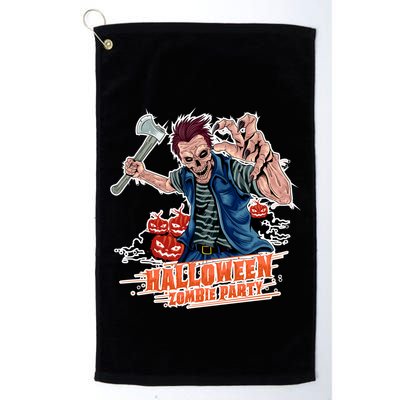 Halloween Zombie Party Pumpkin Patch Zombies Funny Golf Towel