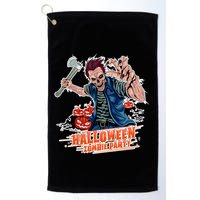 Halloween Zombie Party Pumpkin Patch Zombies Funny Golf Towel