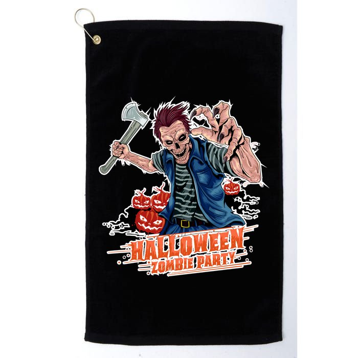 Halloween Zombie Party Pumpkin Patch Zombies Funny Golf Towel