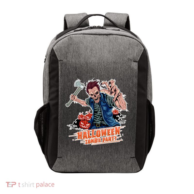 Halloween Zombie Party Pumpkin Patch Zombies Funny Vector Backpack