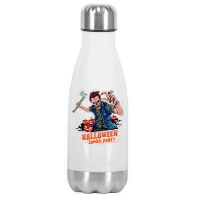 Halloween Zombie Party Pumpkin Patch Zombies Funny Stainless Steel Insulated Water Bottle