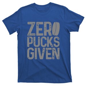 Hockey Zero Pucks Given Retro Hockey Player Goalie T-Shirt