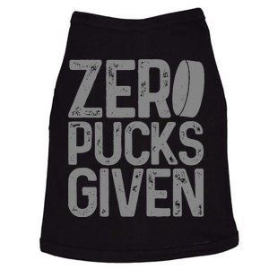 Hockey Zero Pucks Given Funny Hockey Player Goalie Doggie Tank