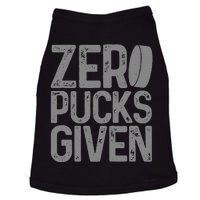 Hockey Zero Pucks Given Funny Hockey Player Goalie Doggie Tank