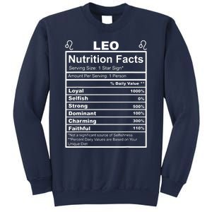 Horoscope Zodiac Sign Astrology Nutrition Facts Leo Sweatshirt