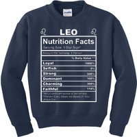 Horoscope Zodiac Sign Astrology Nutrition Facts Leo Kids Sweatshirt