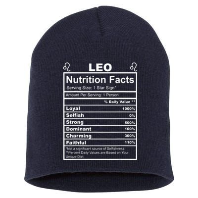 Horoscope Zodiac Sign Astrology Nutrition Facts Leo Short Acrylic Beanie