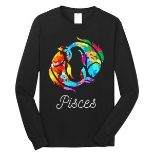 Horoscope Zodiac Sign Pisces Long Sleeve Shirt