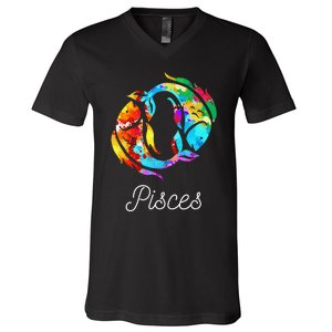 Horoscope Zodiac Sign Pisces V-Neck T-Shirt