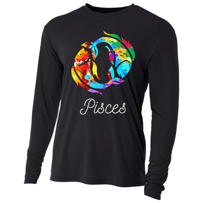 Horoscope Zodiac Sign Pisces Cooling Performance Long Sleeve Crew