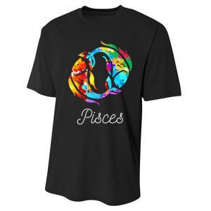 Horoscope Zodiac Sign Pisces Performance Sprint T-Shirt