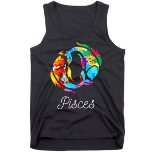 Horoscope Zodiac Sign Pisces Tank Top