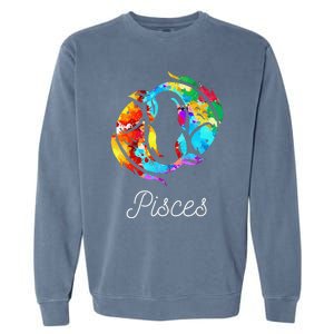 Horoscope Zodiac Sign Pisces Garment-Dyed Sweatshirt