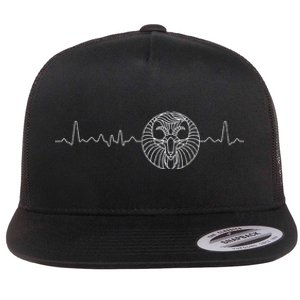 Heartbeat Zodiac Sign Astrology Apparel Funny Horoscope Flat Bill Trucker Hat