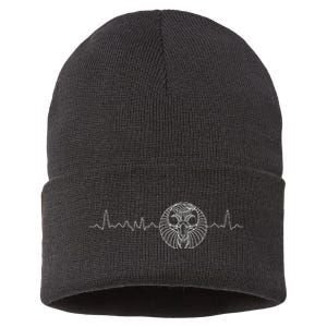 Heartbeat Zodiac Sign Astrology Apparel Funny Horoscope Sustainable Knit Beanie