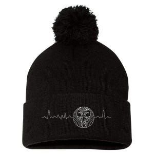 Heartbeat Zodiac Sign Astrology Apparel Funny Horoscope Pom Pom 12in Knit Beanie