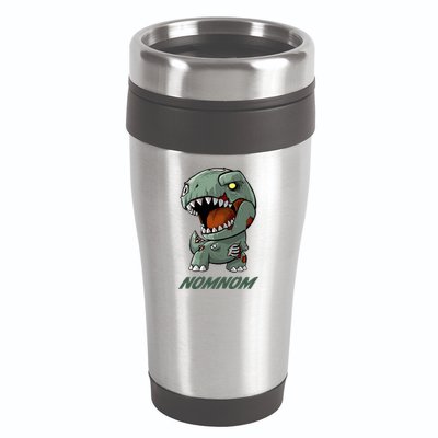 Halloween Zombie Trex NomNom 16oz Travel Tumbler
